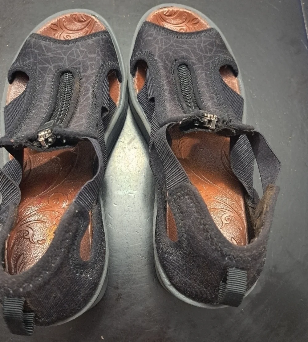 COPY - BZees Black Duet Wedge Sandal   Size 6M
